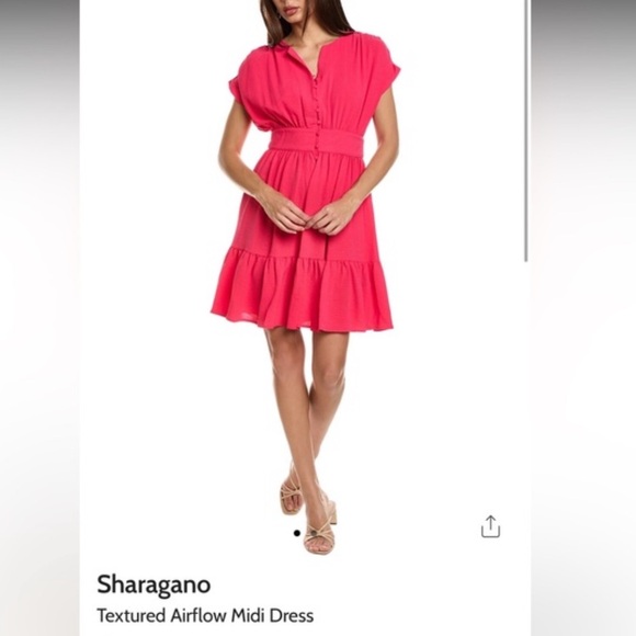 Sharagano Pink Mini Dress Vibrant and Chic - Picture 3 of 3